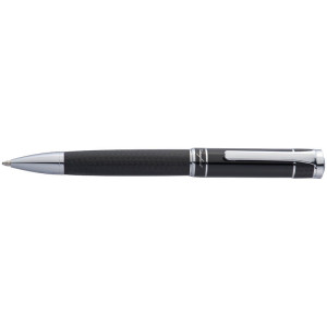 Ferraghini ball pen with twist mechanism with cloth cover in artificial leather case - Reklamnepredmety