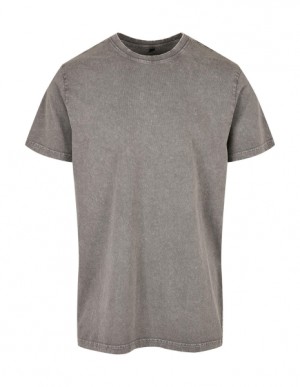 Acid washed t-shirt with a round neck - Reklamnepredmety