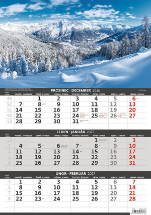 Three-month calendar Mountains - Reklamnepredmety