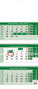 Three-month green calendar with spiral - N325-26_002 - variant He N325-26