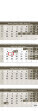 Four-month calendar, grey, with spiral