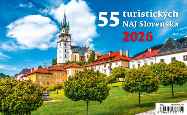 Calendar of 55 tourist attractions in Slovakia
