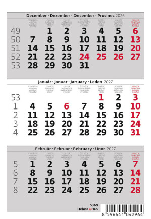 MINI three-month calendar - Reklamnepredmety