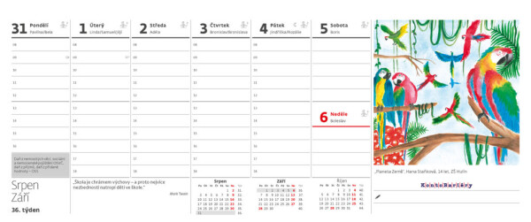Table calendar Cities of Europe