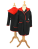 AR021 Boyzz&Girlzz Hooded Bathrobe - AR021_Black_Fire-Red - variant Ls 1000320124