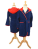 AR021 Boyzz&Girlzz Hooded Bathrobe - AR021_French-Navy_Fire-Red - variant Ls 1000320127