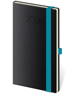 New Praga pocket diary with elastic band - Reklamnepredmety