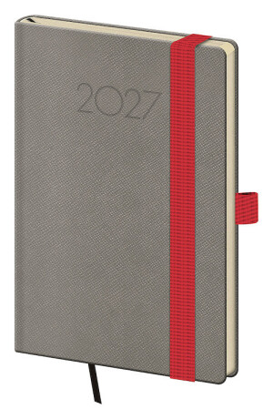 New Praga pocket diary with elastic band - Reklamnepredmety