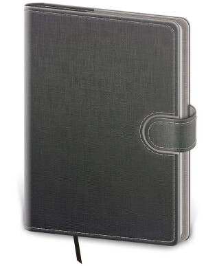Notebook Flip L dot grid grey/grey - Reklamnepredmety