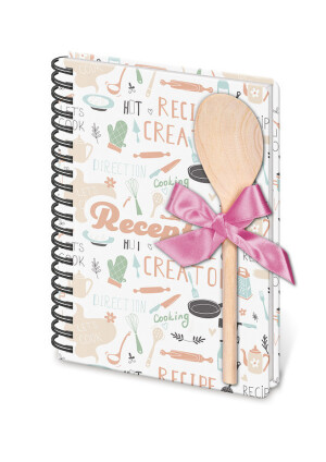 Recipe book with spatula A5 spiral - Reklamnepredmety
