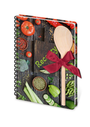 Recipe book with spatula A5 spiral - Reklamnepredmety