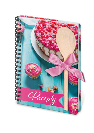 Recipe book with spatula A5 spiral - Reklamnepredmety