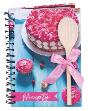 Recipe book with spatula A5 spiral - Reklamnepredmety