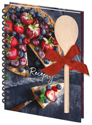 Recipe book with spatula A5 spiral - Reklamnepredmety