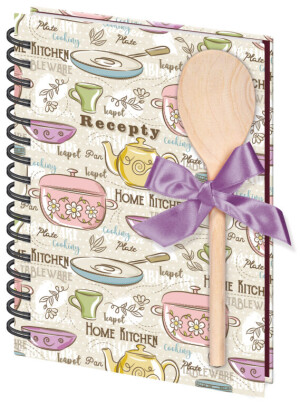 Recipe book with spatula A5 spiral - Reklamnepredmety