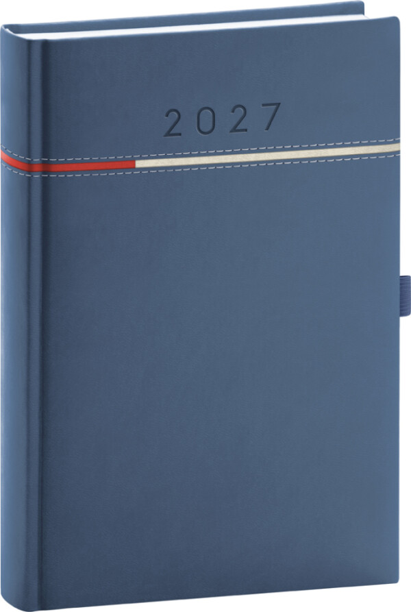 Daily diary Tomy 2027, blue-red, 15 x 21 cm