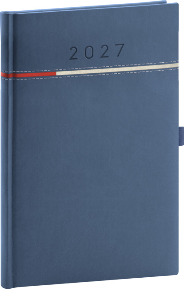 Weekly diary Tomy 2027, blue-red, 15 x 21 cm