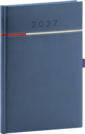 Weekly diary Tomy 2027, blue-red, 15 x 21 cm - Reklamnepredmety