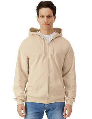 Softstyle® Midweight Fleece Adult Full Zip Hooded Sweatshirt - Reklamnepredmety