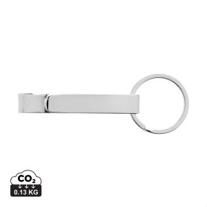 Keychain with opener from RCS recycled. zinc alloys - Reklamnepredmety
