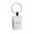 Square key ring from RCS recycled. zinc alloys - p1916302-100 - variant 