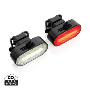 Set of USB rechargeable Lumino bike lights from RCS ABS - Reklamnepredmety