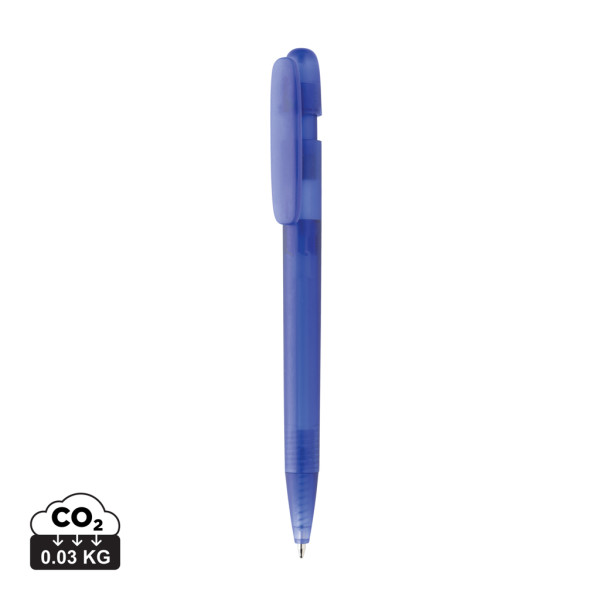 Devin transparent pen from GRS recycled. ABS