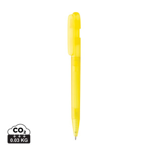 Devin transparent pen from GRS recycled. ABS - Reklamnepredmety