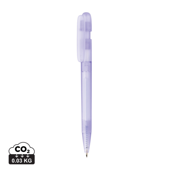 Devin transparent pen from GRS recycled. ABS