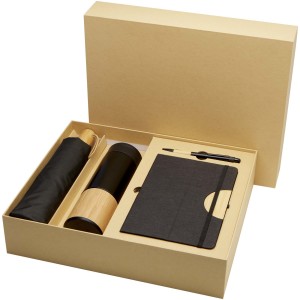Carmen A5 hard cover notebook and ballpoint pen gift set (black ink) - Reklamnepredmety
