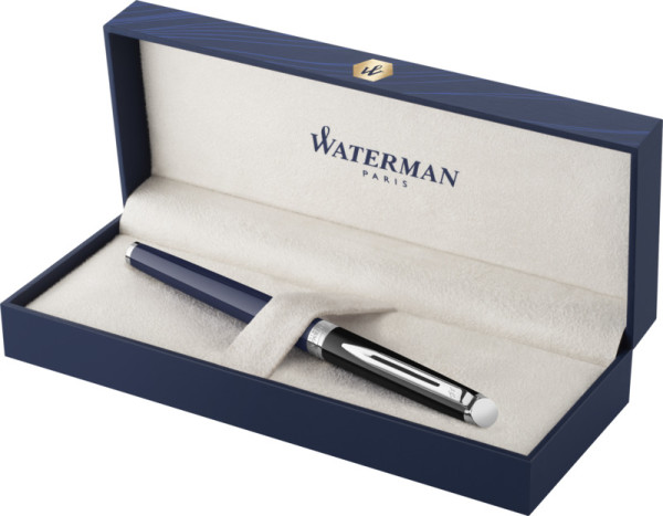 Hemisphere colour blocking rollerball pen with palladium trim (black ink)