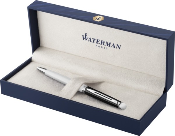 Hemisphere colour blocking ballpoint pen with palladium trim (blue ink)