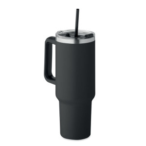 Double wall tumbler with straw lid SUMA - Reklamnepredmety
