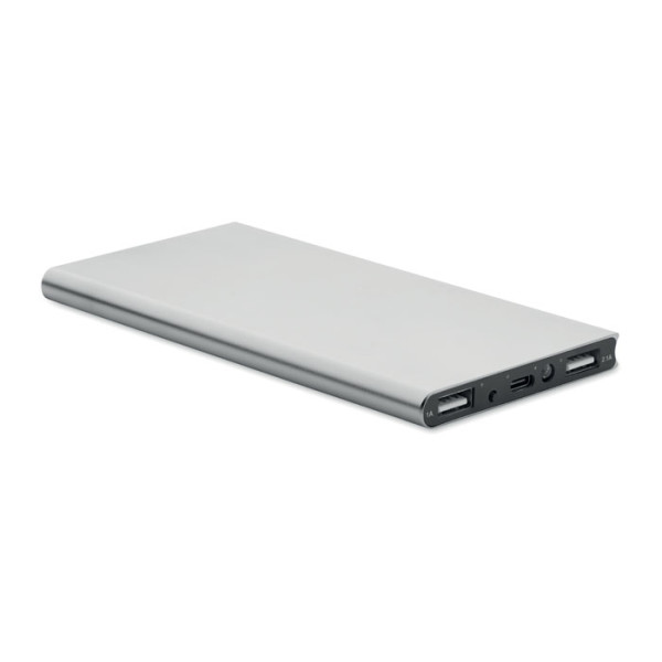 Power bank 8000 mAh in recycled aluminium POWERFLAT8C