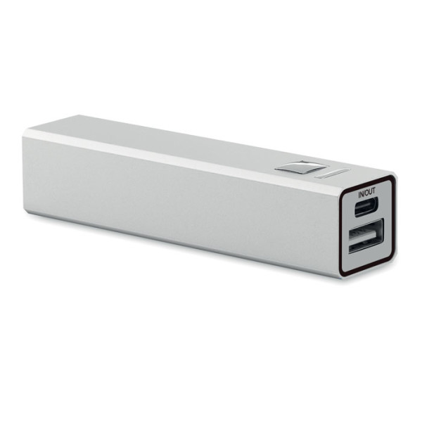 Power bank in recycled aluminium case POWERALUC