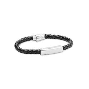 Braided faux leather cuff bracelet FAULETI - Reklamnepredmety