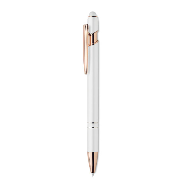 Recycled aluminium stylus push ball pen SCRIBBLE