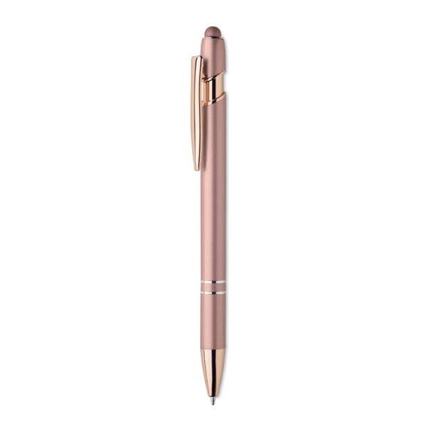 Recycled aluminium stylus push ball pen SCRIBBLE