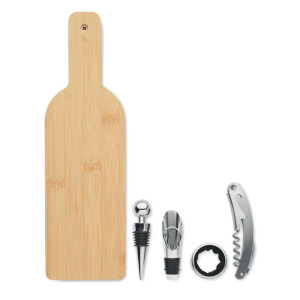 Wine set in bamboo case VINOVAULT SET - Reklamnepredmety