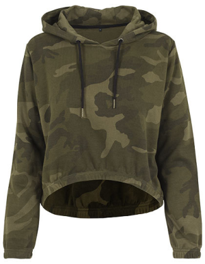 Ladies Camo Cropped Hoody BY065 - Reklamnepredmety