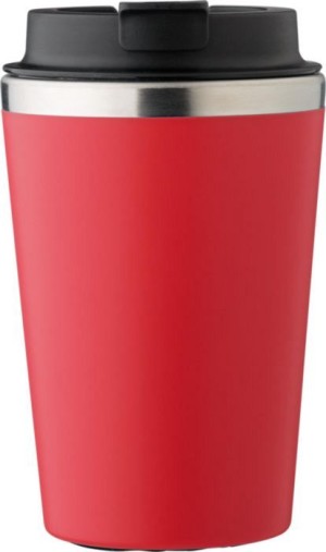 Travel mug made of stainless steel and PP, 350 ml - Reklamnepredmety