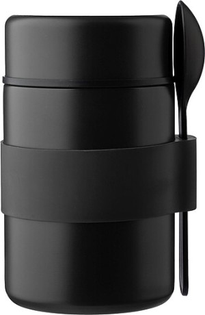 Stainless steel double walled lunch pot Niko, 460 ml - Reklamnepredmety