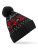 CB456 Fair Isle Snowstar Beanie - CB456_Black_Classic-Red_White - variant Ls 1000038399