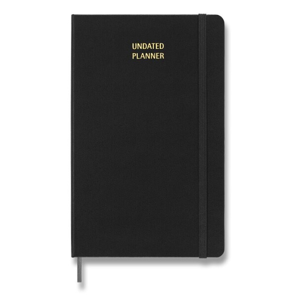 Moleskine Uni diary, hardcover - L, weekly, undated, black