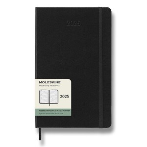 Moleskine 2027 diary - hardcover, L, weekly, horizontal, black - Reklamnepredmety