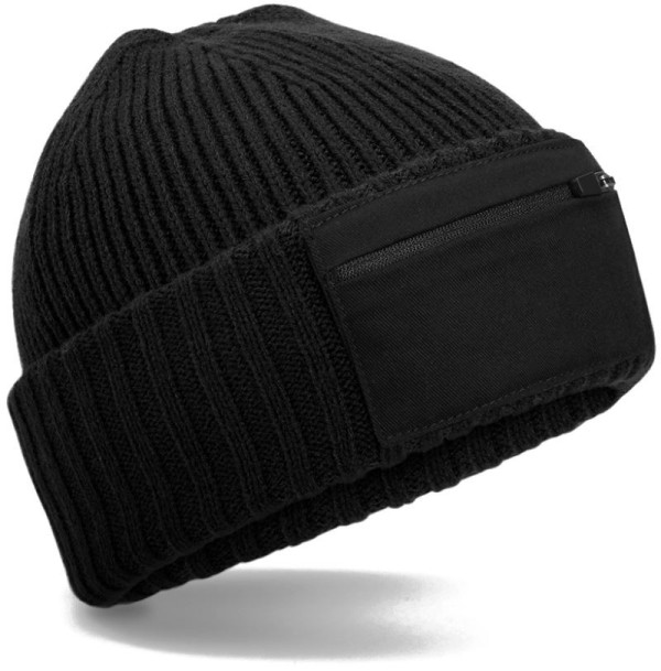 Patch Beanie with Zip