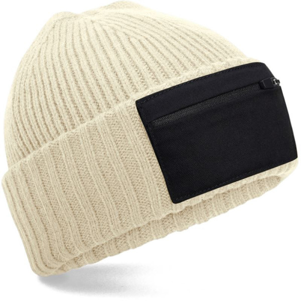 Patch Beanie with Zip