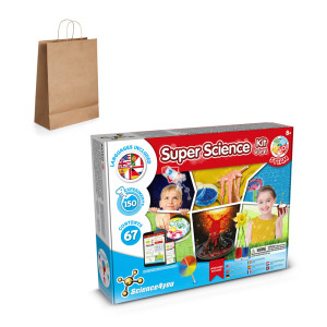 6 in 1 Super Science Kit III. The educational game for children comes with a kraft paper gift bag (115gsm) - Reklamnepredmety