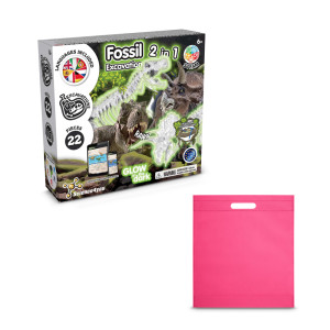 2 in 1 Fossil Excavation Kit IV. The educational game for children comes with a gift bag made of non-woven fabric (80 g/m²) - Reklamnepredmety