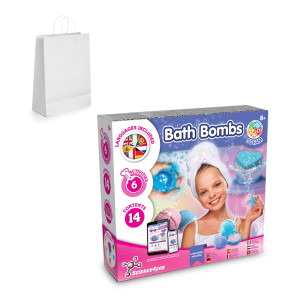 Bath Bomb Kit II. The educational game for children comes with a gift bag made of kraft paper (90 g/m²) - Reklamnepredmety